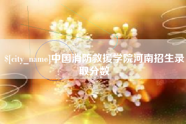 东至中国消防救援学院河南招生录取分数
