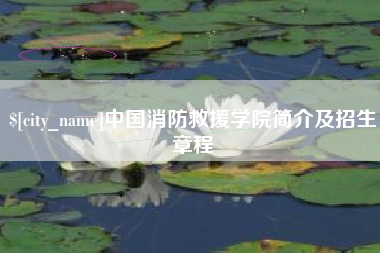 东至中国消防救援学院简介及招生章程