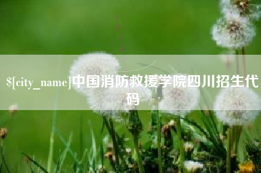 东至中国消防救援学院四川招生代码