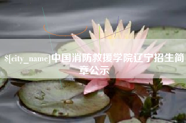 东至中国消防救援学院辽宁招生简章公示