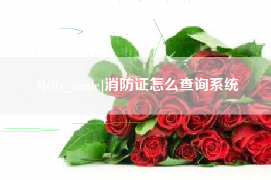 东至消防证怎么查询系统