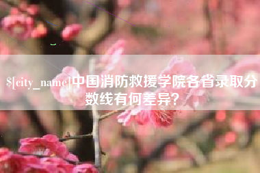东至中国消防救援学院各省录取分数线有何差异？