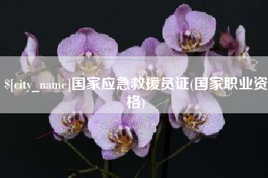 东至国家应急救援员证(国家职业资格)
