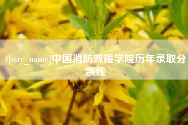 东至中国消防救援学院历年录取分数线