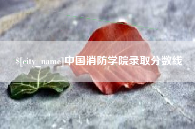 东至中国消防学院录取分数线