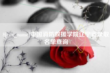 东至中国消防救援学院辽宁省录取名单查询