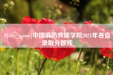 东至中国消防救援学院2021年各省录取分数线