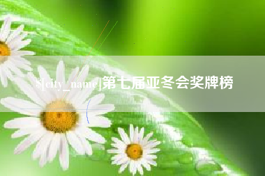 东至第七届亚冬会奖牌榜
