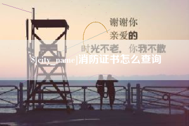 东至消防证书怎么查询