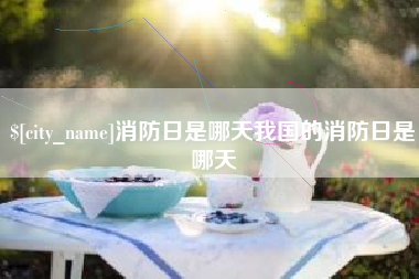 东至消防日是哪天我国的消防日是哪天
