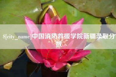 东至中国消防救援学院新疆录取分数