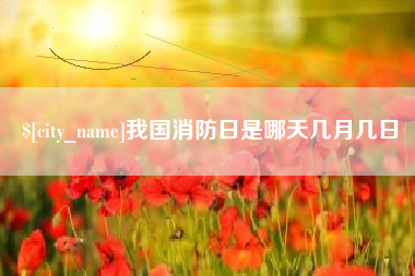东至我国消防日是哪天几月几日