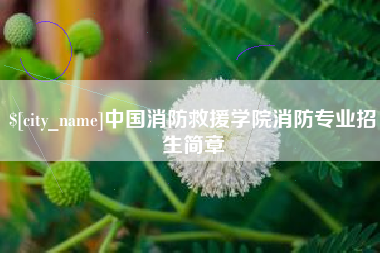 东至中国消防救援学院消防专业招生简章