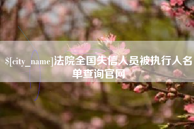 东至法院全国失信人员被执行人名单查询官网