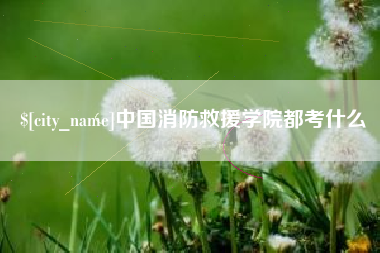 东至中国消防救援学院都考什么
