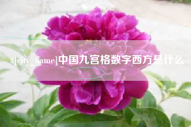 东至中国九宫格数字西方是什么