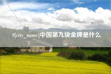 东至中国第九块金牌是什么