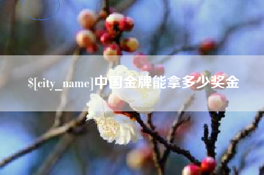东至中国金牌能拿多少奖金