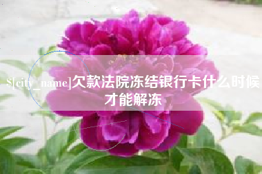 东至欠款法院冻结银行卡什么时候才能解冻