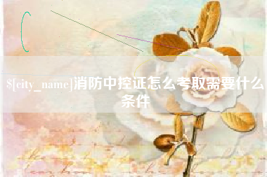 东至消防中控证怎么考取需要什么条件