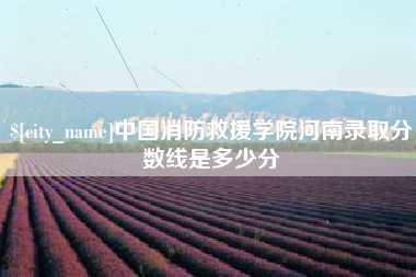 东至中国消防救援学院河南录取分数线是多少分