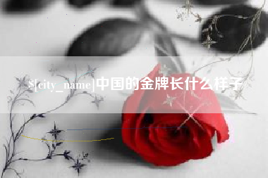 东至中国的金牌长什么样子