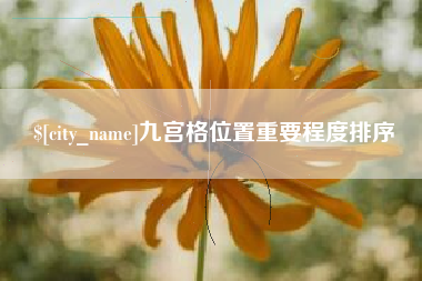 东至九宫格位置重要程度排序
