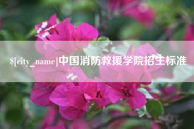 东至中国消防救援学院招生标准