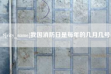 东至我国消防日是每年的几月几号