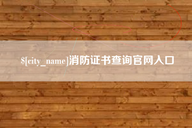 东至消防证书查询官网入口