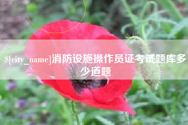 东至消防设施操作员证考试题库多少道题